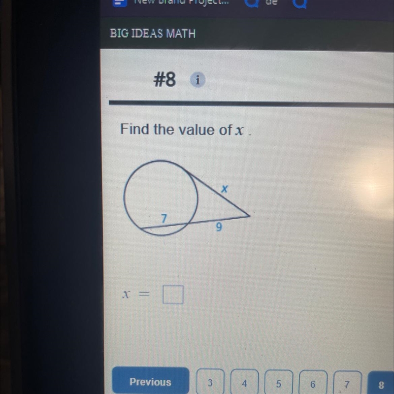 Find the value of x-example-1