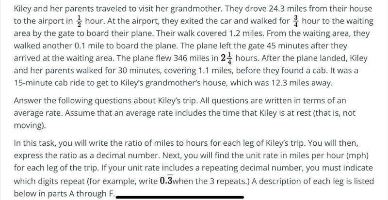 Kiley and her parents traveled to visit her grandmother. They drove 24.3 miles from-example-1