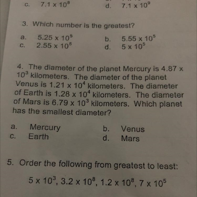 HELP EASY LOOKING FOR ANSWERS TO NUMBER FOUR-example-1