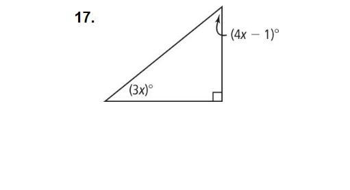 Can someone solve this? Find the values of the variables and the measures of the angles-example-1