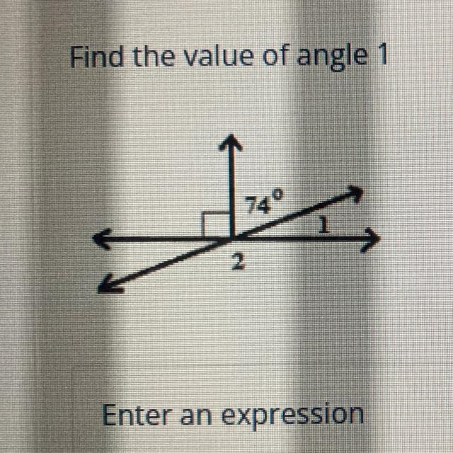 HELP‼️‼️‼️ Find the value of angle 1 please help; a formula will do because my teacher-example-1