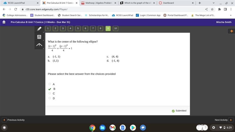 What is the center of the ellipse?-example-1