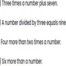 Write an algebraic expression for each of the statements below.-example-1