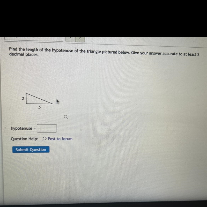 What is the hypotenuse?-example-1