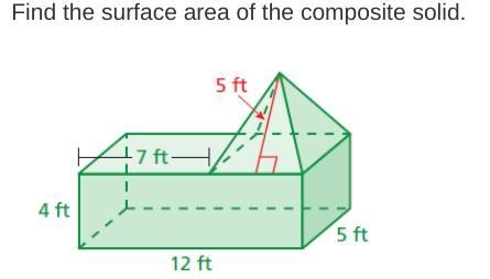 I am trying to find the entire surface area of the entire shape. I got 306, but it-example-1