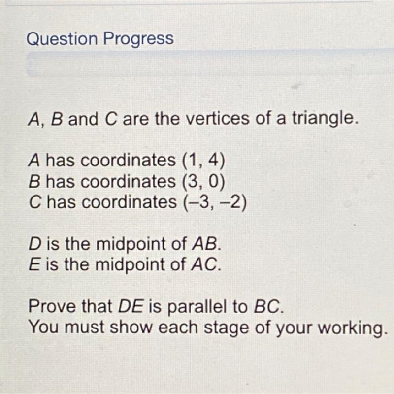 A, B and C are the vertices of a triangle. A has coordinates (1,4) B has coordinates-example-1