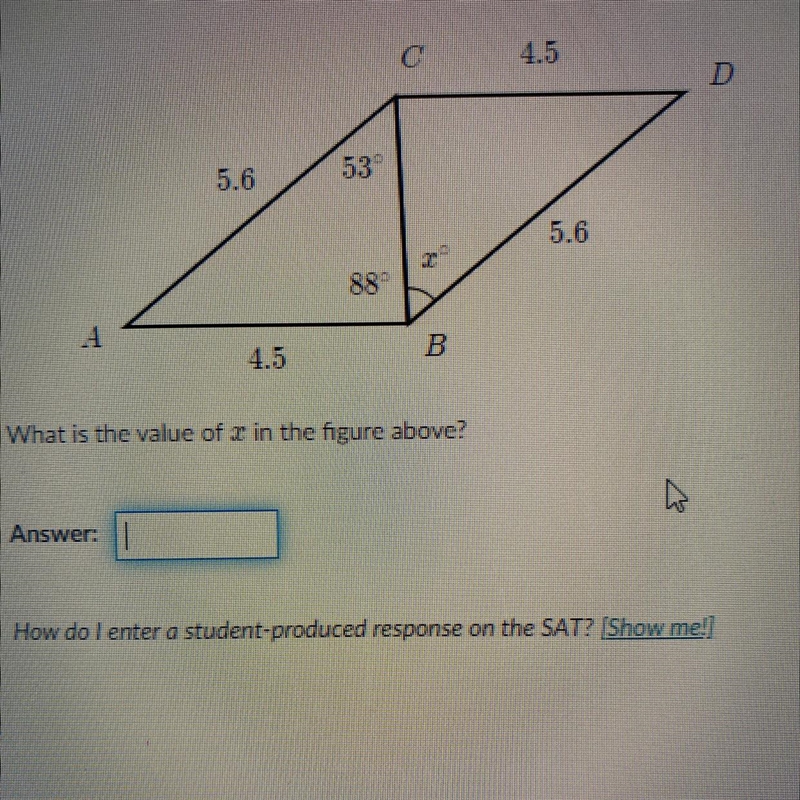 Please help !! what is the value of x in the figure above?-example-1