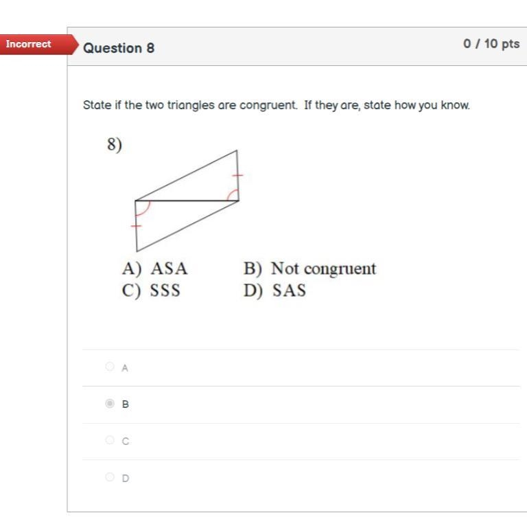 State if the two triangles are congruent. If they are, state how you know.-example-1