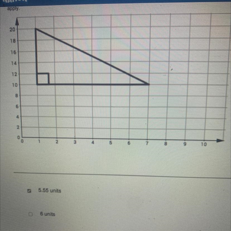 Which of the following represent the three sides of the right triangle shown below-example-1