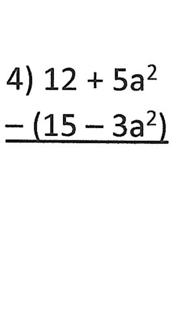 I got -3 - 2a² is that correct?​-example-1