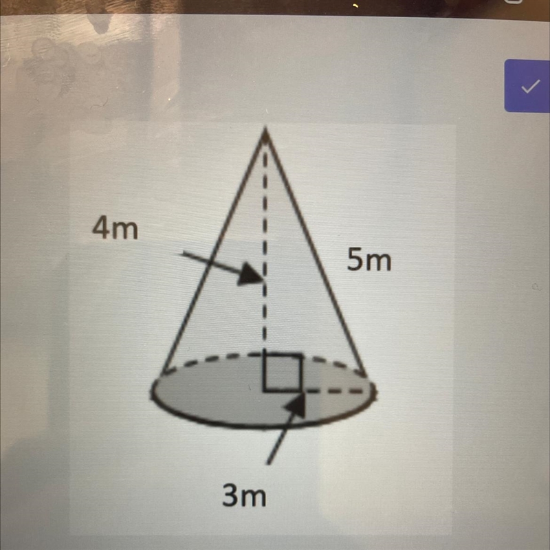 What is the volume of the cone-example-1