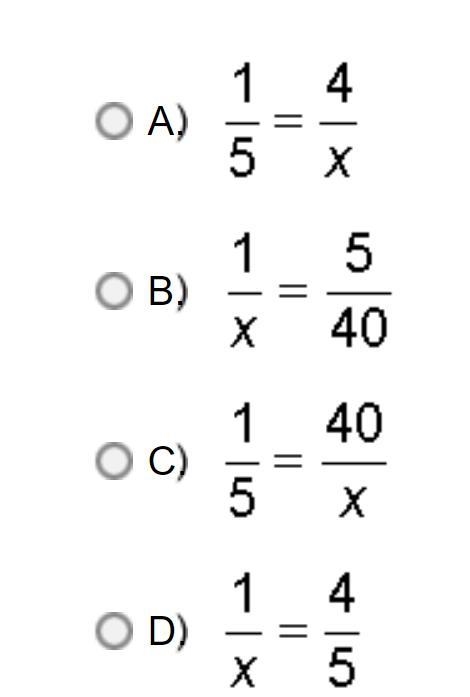 Which proportion would you use to solve the following problem? A map has a scale of-example-1