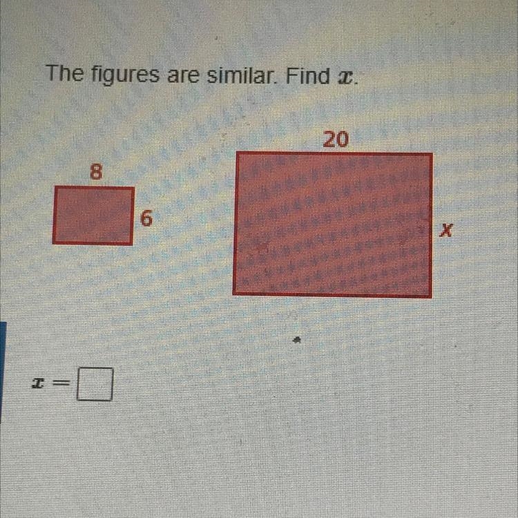 The figures are similar. Find x.-example-1