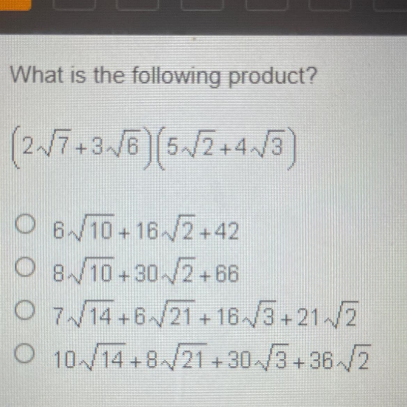 What is the following product? (2V7 +3V6)(5V2+4V3)-example-1