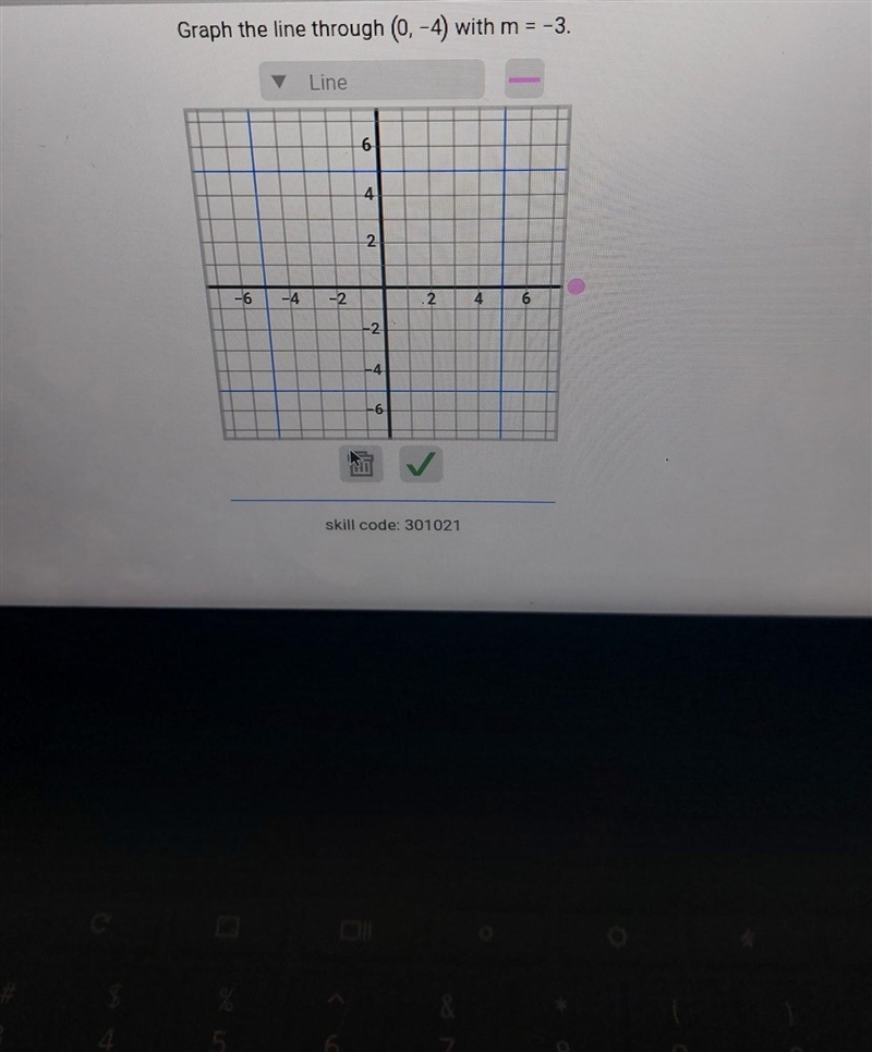 PLEASE ALOT OF POINTS I need an answer quick Graph the line through (0, -4) with m-example-1