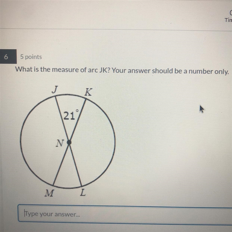 What is the measure of arc JK?-example-1