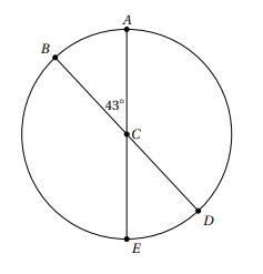 What is the measure of minor arc `ED`, What is the measure of angle `ACD`, What is-example-1