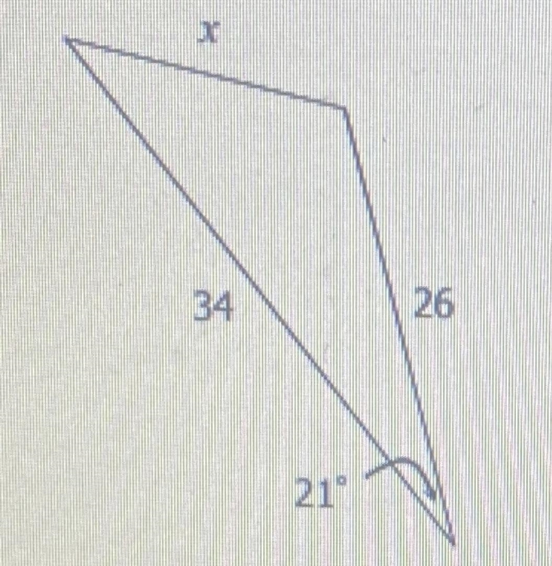 Use the law of cosines round to the nearest tenths-example-1