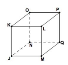 The cube shown has an edge length of 5. Determine the length of JP.-example-1