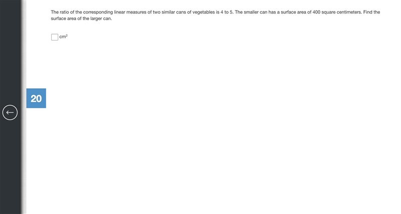 The ratio of the corresponding linear measures of two similar cans of vegetables is-example-1