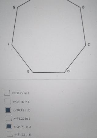 select all of the correct answers for the values of x in each of the angles D, E and-example-2