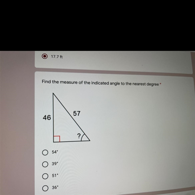 Find the measure of the indicated angle to the nearest degree! please help-example-1