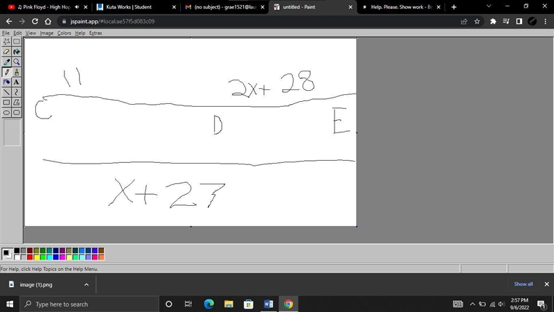 Help. Solve for x and show work-example-1