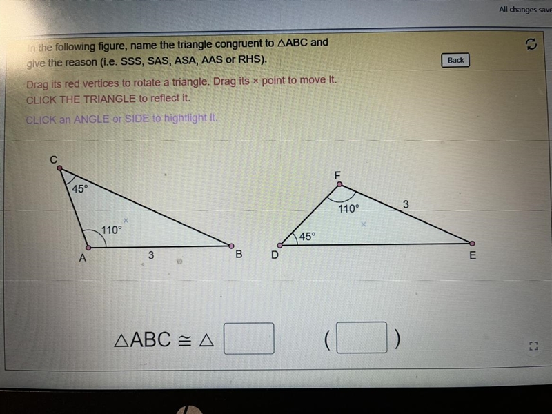 Congruent triangle Please answers the following question… The picture is attached-example-1