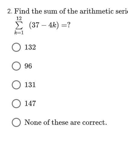 Find the sum of the arithmetic series-example-1