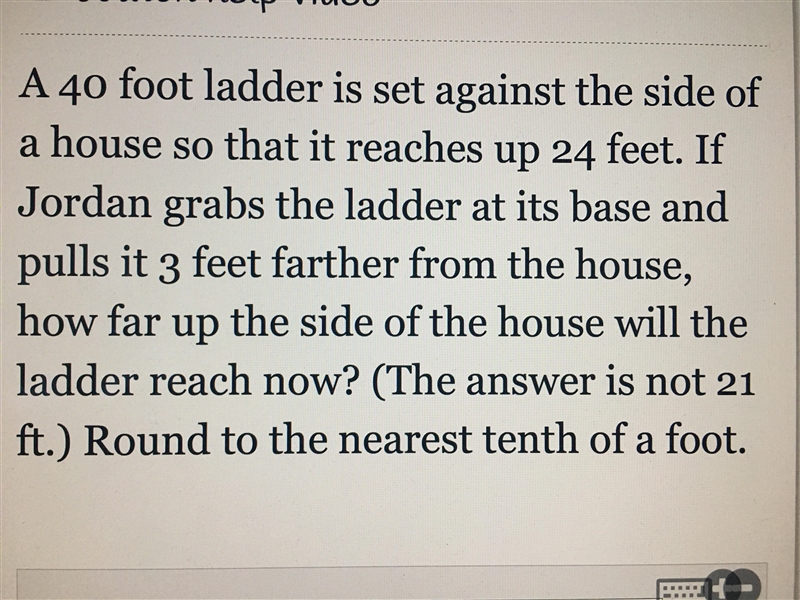 Pythagorean Theorem word problems-example-1