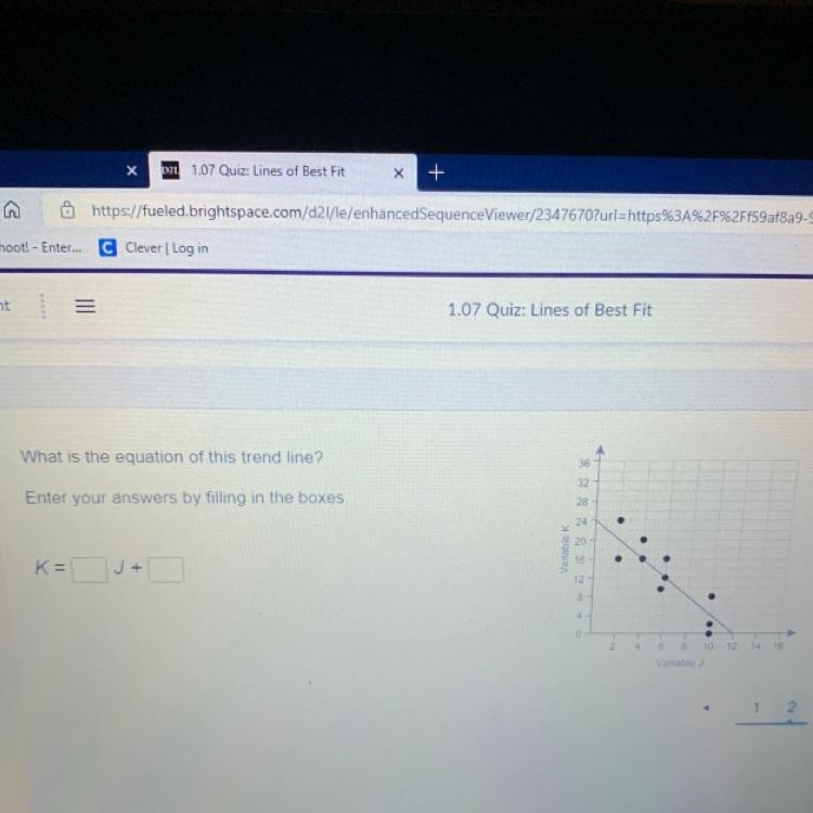 What is the equation of this trend line? Enter your answers by filling in the boxes-example-1