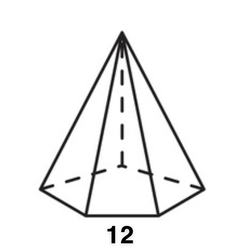 Find the volume and surface area of the hexagonal pyramid.-example-1