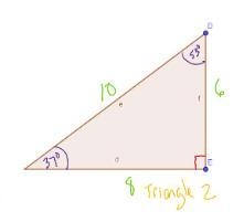 Here are the three triangles for the last question!-example-1