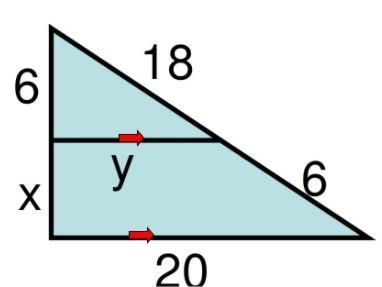 What is the value of x? What is the value of y?-example-1