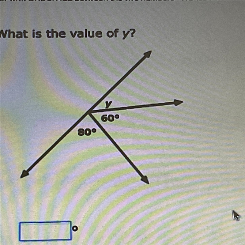 What is the value of y? y 60° 80°-example-1