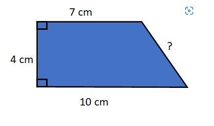 What is the length of the indicated side of the trapezoid? 10.8 cm 5 cm 17.5 cm 8.1 cm-example-1