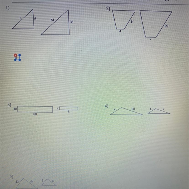 Each pair of figures is similar. Find the missing side. Please help and add and explanation-example-1