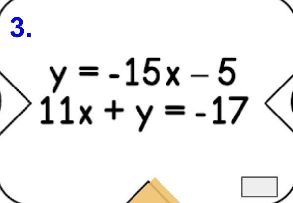 Solve this system of equations using substitution, show your work (ANSWER QUICK PLEASE-example-1