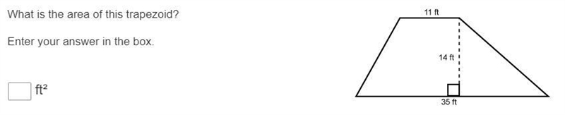 What is the area of this trapezoid Enter your answer in the box _ft-example-1