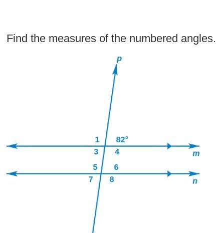 Finding Angle Measures When Parallel Lines Are Cut By a Transversal-example-1