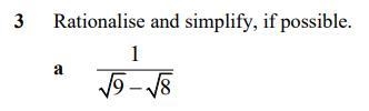 1 divide by root 9 + root 8-example-1