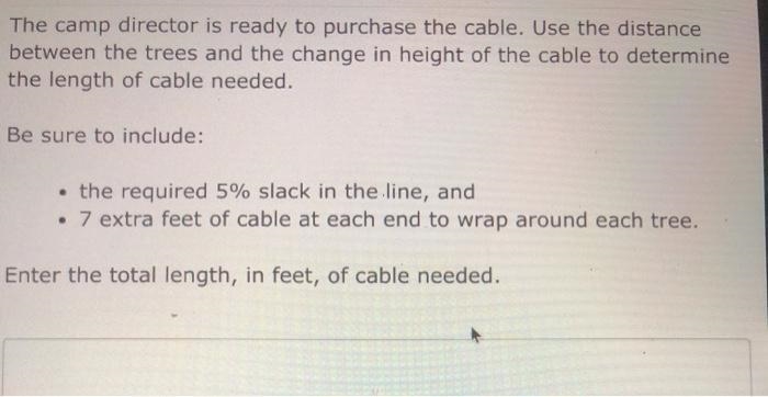 How do you get the distance between 2 platforms in a zip line math question-example-1