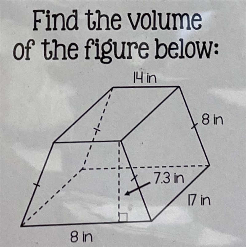 Find the volume of the figure below:-example-1