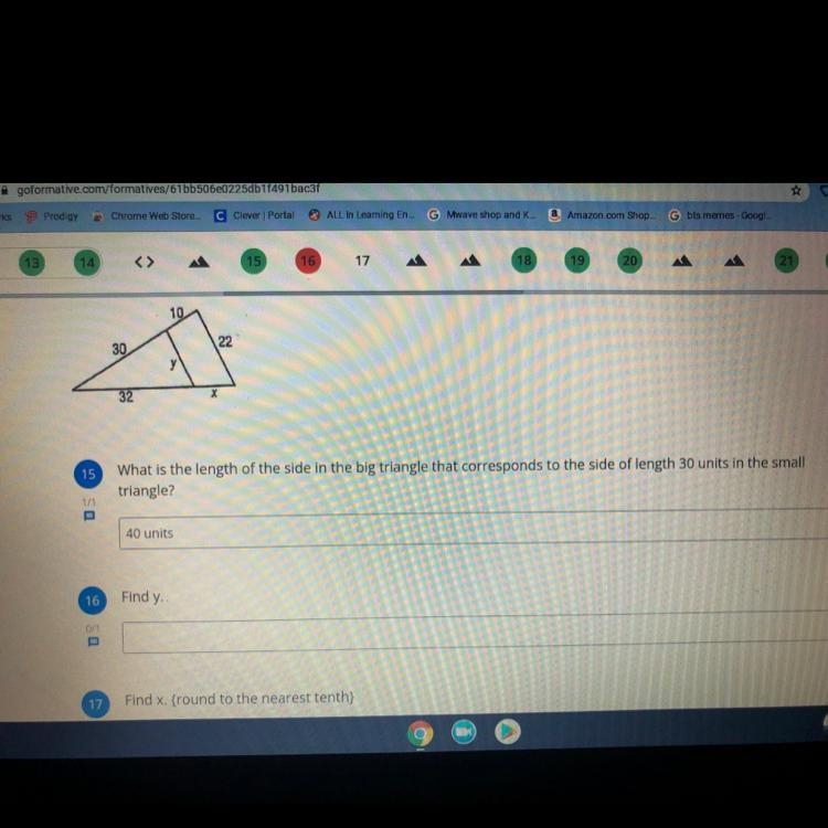 I need help on question 16 & 17! I don’t really understand how to solve it.-example-1