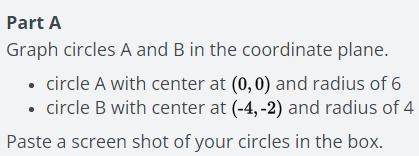 Graph circles A and B on a coordinate plane:-example-1