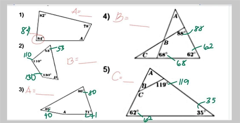 Find the angles marked in letters.​-example-1