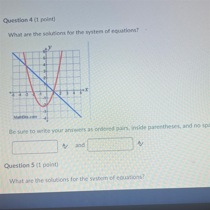 What are the solutions for the system of equations?-example-1