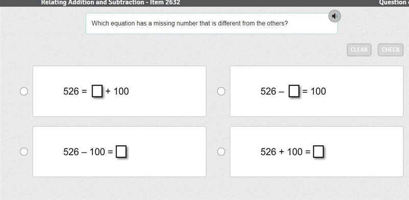 Which equation has a missing number that is different from the others?-example-1