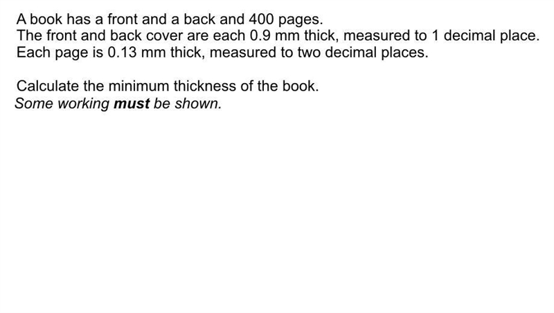 i've done 0.13 x 400 (52) then added 1.8 (53.8) onto the answer. Then i put 53.75. what-example-1