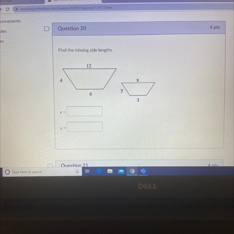 Find the missing side lengths.-example-1